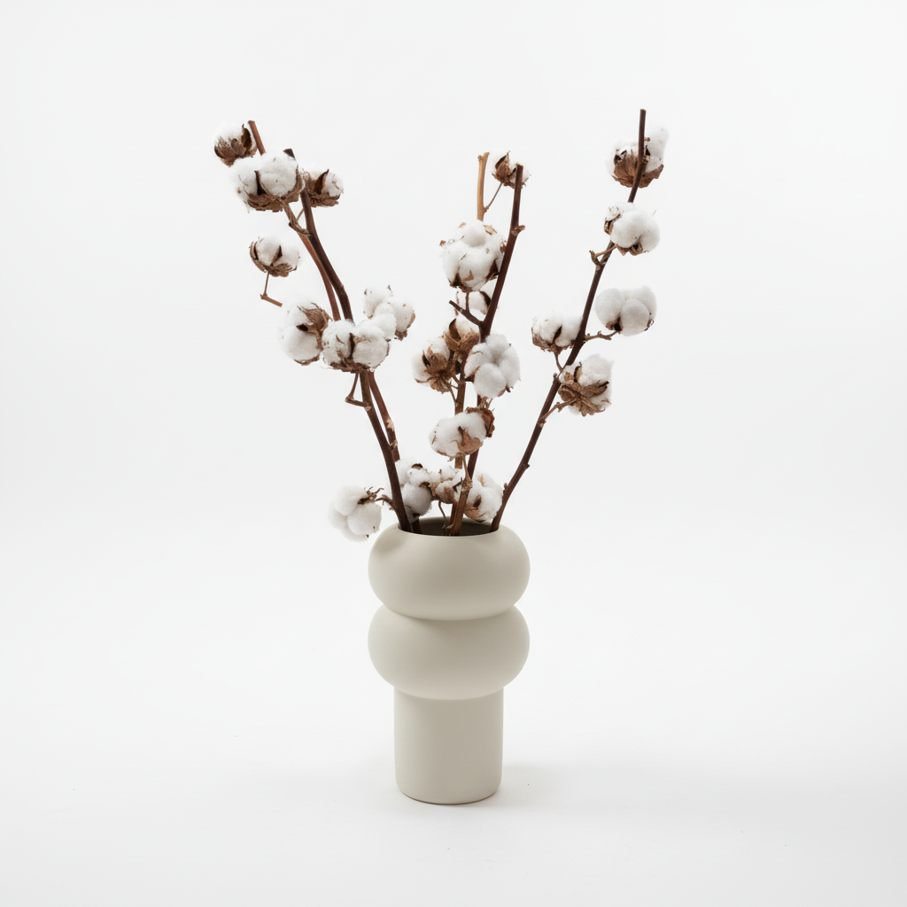 Cotton Flower – naturaalne puuvillalille oks (1tk)