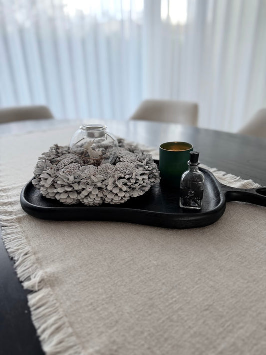 Valge käbipärg (Ø24 cm)