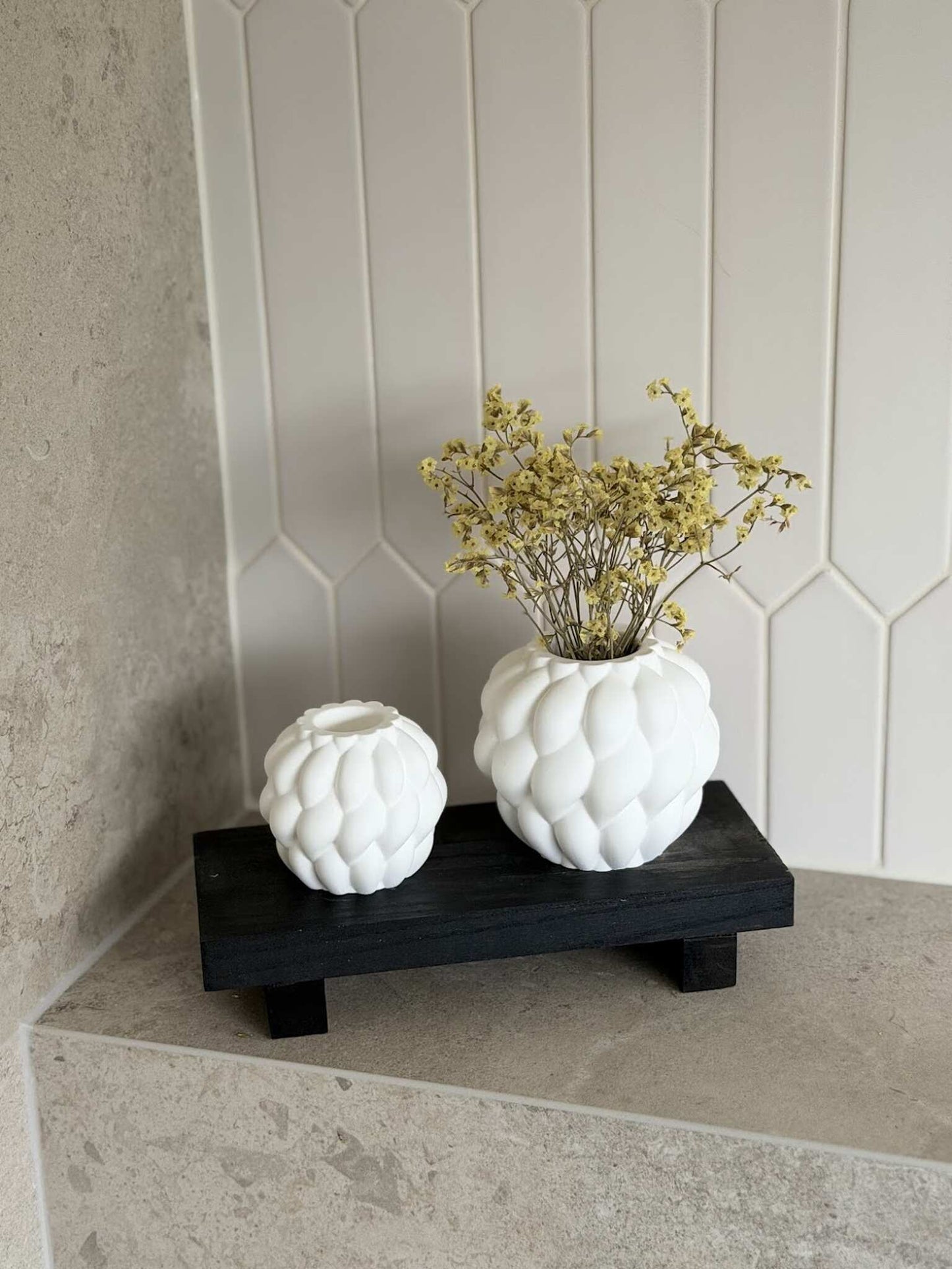 Kollane_limonium_vaasid_käsitöö