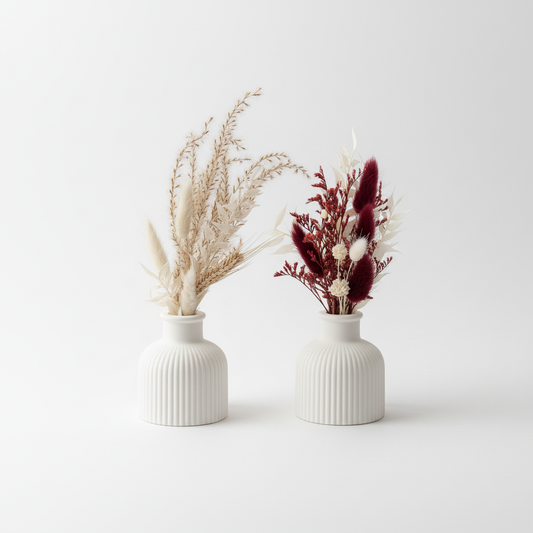 Komplekt - minivaas + kimp (sügav punane)