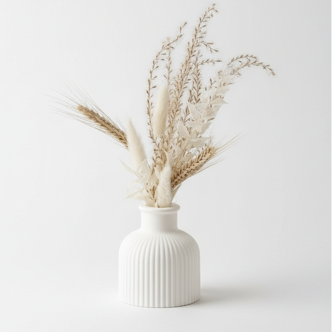 Komplekt - minivaas + kimp (hele naturaalne)